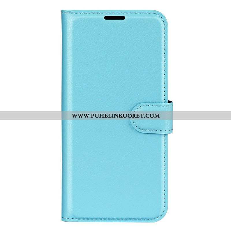 Flip Case Samsung Galaxy A14 / A14 5G Klassinen Keinonahka
