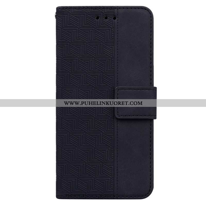 Flip Case Samsung Galaxy A54 5G Huomaamattomat Kuviot Ja Hihna