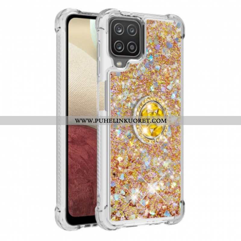 Kuori Samsung Galaxy M12 / A12 Paljetteja Rengastuella