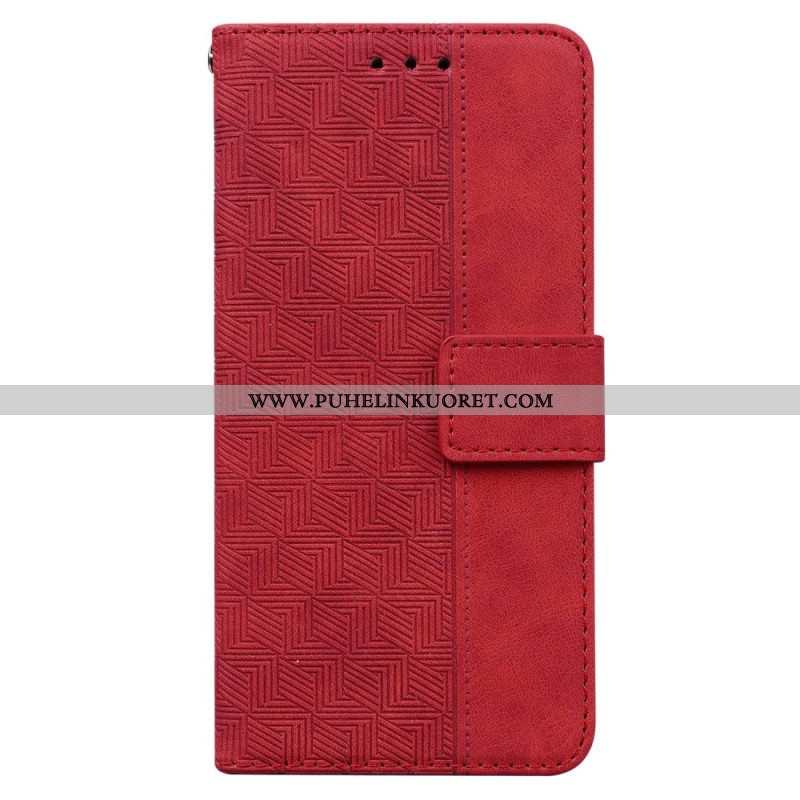 Nahkakotelo Samsung Galaxy M13 Suojaketju Kuori Hihnallinen Kuvio