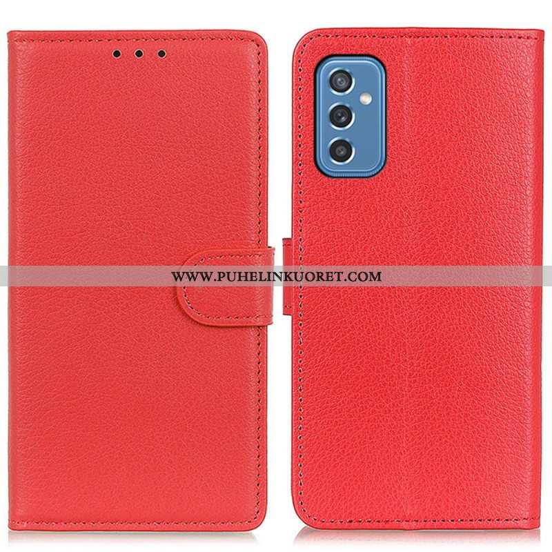 Nahkakotelo Samsung Galaxy M52 5G Litsi Tekstuuri