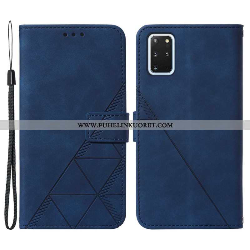 Flip Case Samsung Galaxy S20 Plus / S20 Plus 5G Pyramid-nahkaefekti