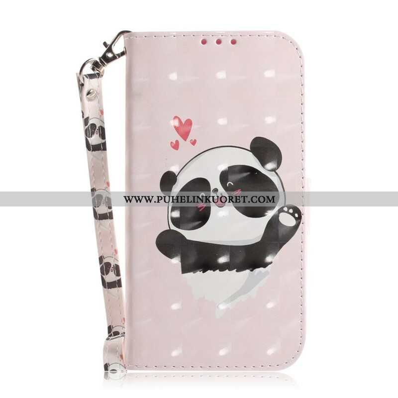 Kotelot Samsung Galaxy S21 5G Suojaketju Kuori Strappy Panda
