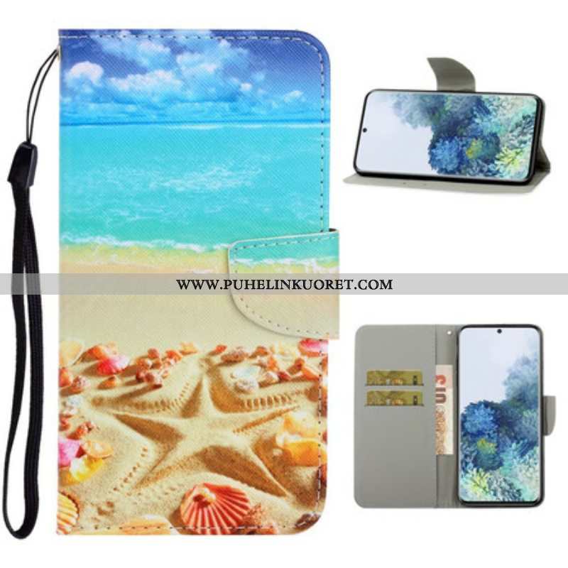 Kotelot Samsung Galaxy S21 5G Suojaketju Kuori Lanyard Beach