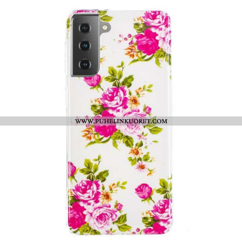 Kuori Samsung Galaxy S21 5G Fluoresoivat Liberty Flowers