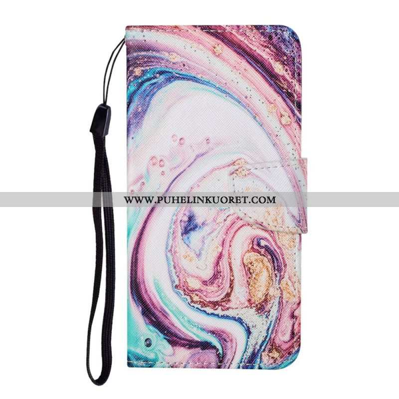 Kotelot Samsung Galaxy S22 Ultra 5G Marmori Kaulanauhalla