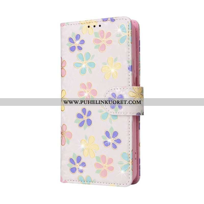 Kotelot Samsung Galaxy S23 5G Rfid-kukat Kaulanauhalla