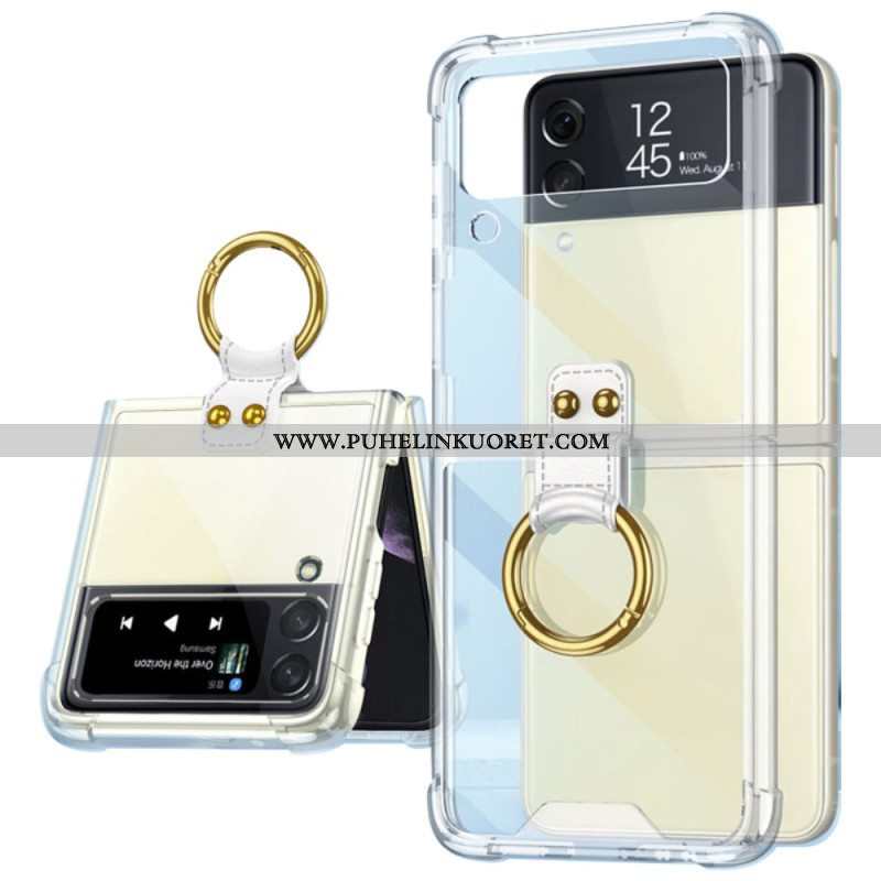 Kuori Samsung Galaxy Z Flip 4 Kotelot Flip Sävytetty Gkk-renkaalla