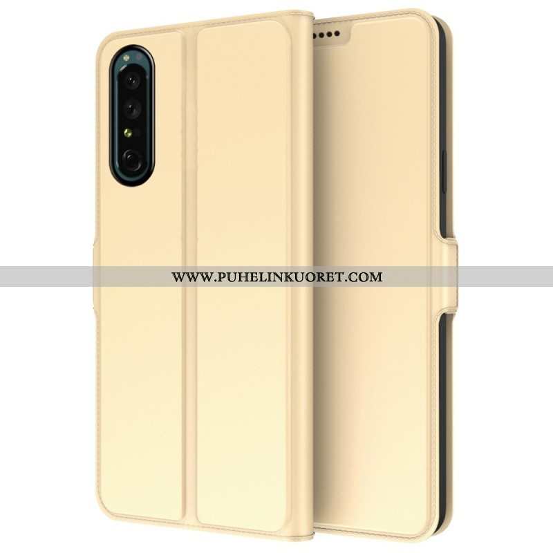 Nahkakotelo Sony Xperia 1 IV Ohut Nahkaefekti