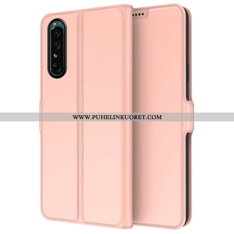 Nahkakotelo Sony Xperia 1 IV Ohut Nahkaefekti