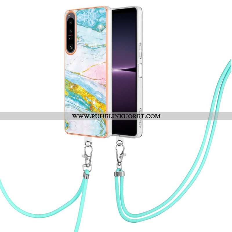 Case Sony Xperia 1 IV Kiristysnyörillä Marmorijohdolla