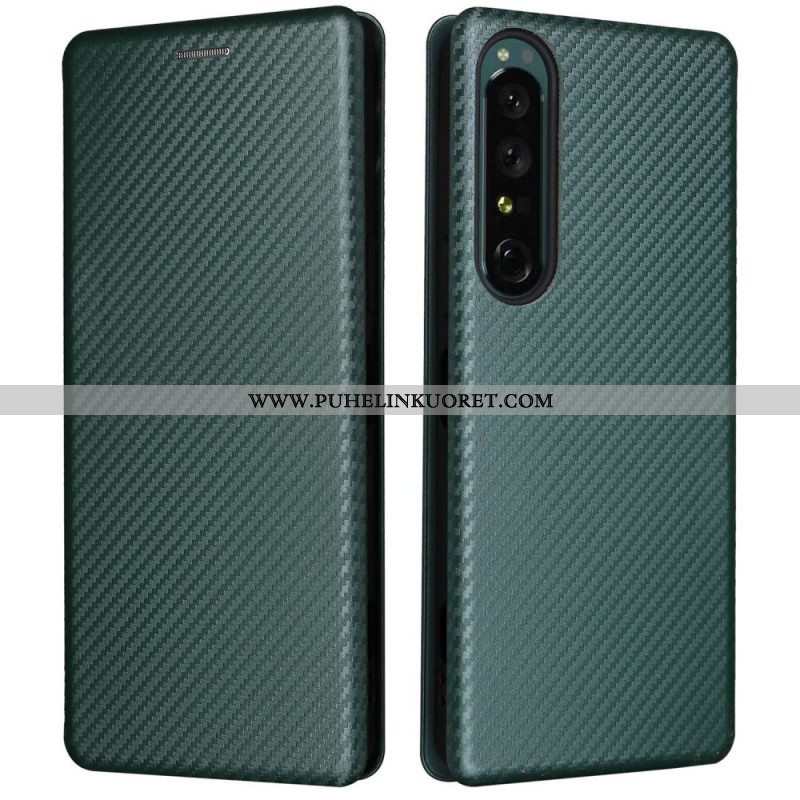 Puhelinkuoret Sony Xperia 1 IV Kotelot Flip Hiilikuiturakenne