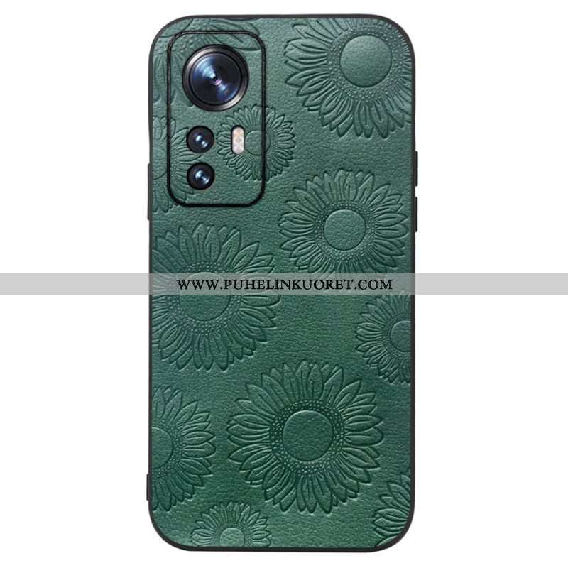 Kuori Xiaomi 12 / 12X Keinonahkaiset Auringonkukat