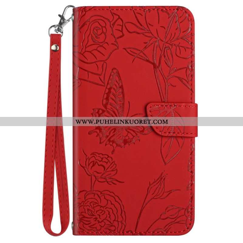 Kotelot Xiaomi 12T / 12T Pro Perhosia Kaulanauhalla