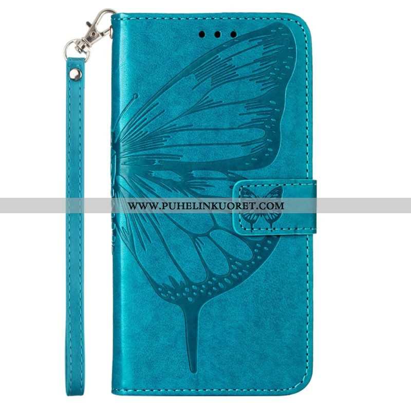 Kotelot Xiaomi 13 Lite Butterfly Design Kaulanauhalla