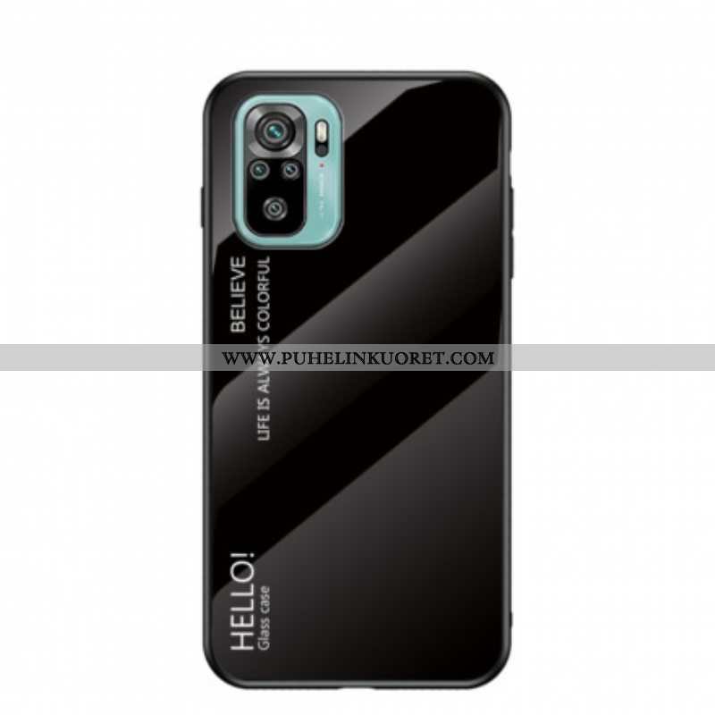 Kuori Xiaomi Redmi Note 10 / 10S Tempered Glass Hei