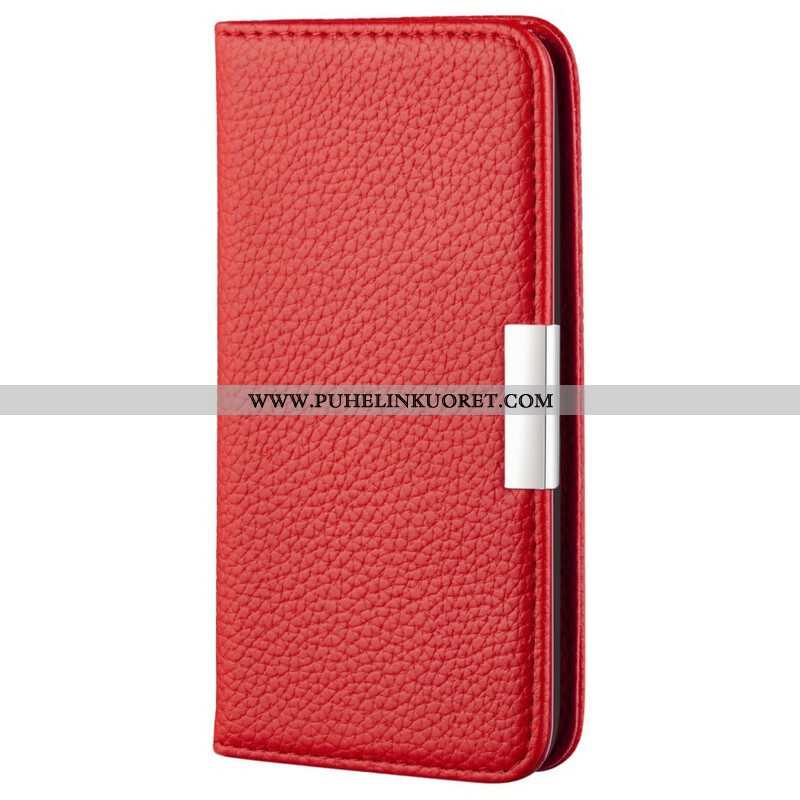Puhelinkuoret iPhone 13 Mini Kotelot Flip Keinonahka Litchi Ultra Chic