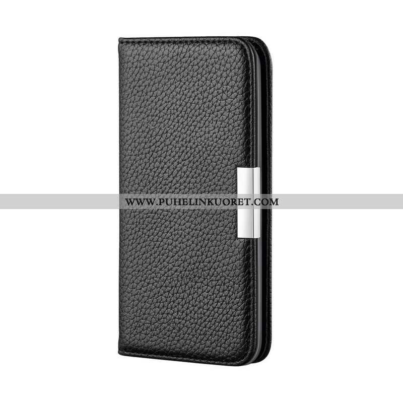 Puhelinkuoret iPhone 13 Pro Max Kotelot Flip Keinonahka Litchi Ultra Chic