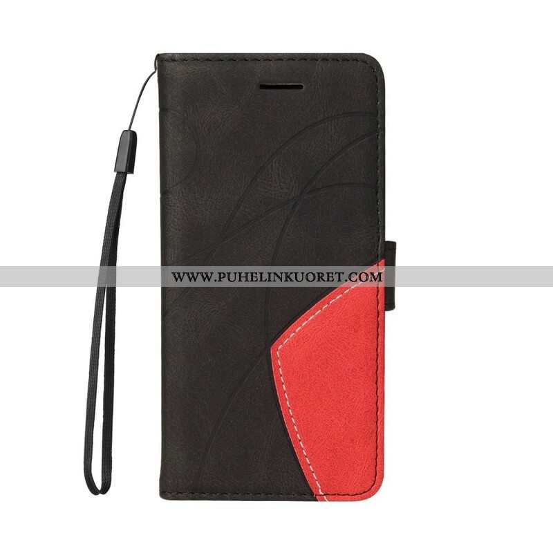 Kotelot iPhone 13 Pro Max Kaksisävyinen Signature Faux Leather