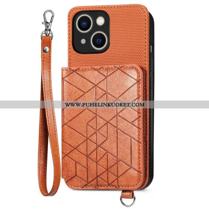 Kuori iPhone 14 Plus Keinonahkainen Korttikotelo