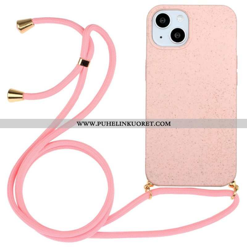 Kuori iPhone 14 Plus Silikoni Värillisellä Johdolla