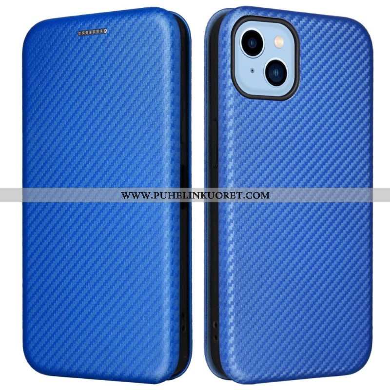 Puhelinkuoret iPhone 14 Plus Kotelot Flip Hiilikuitu