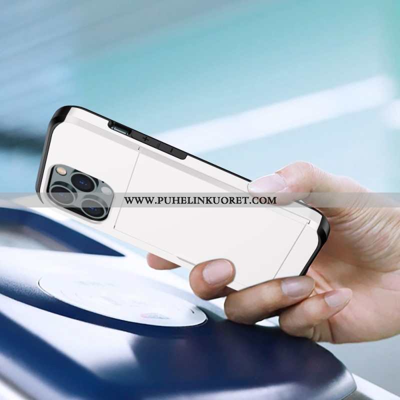 Kuori iPhone 14 Pro Max Kaksi Vetoketjullista Korttikoteloa