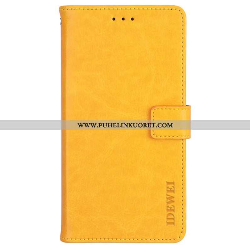 Flip Case iPhone 14 Pro Nahkajäljitelmä Idewei
