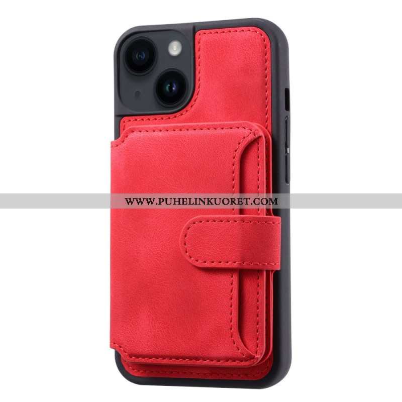 Kuori iPhone 15 Plus Rfid-korttipidikkeen Tuki